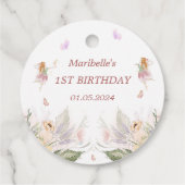 Fairy Girl Birthday Party Geschenkanhänger (Rückseite)