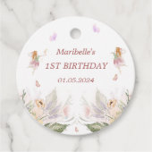 Fairy Girl Birthday Party Geschenkanhänger (Vorderseite)