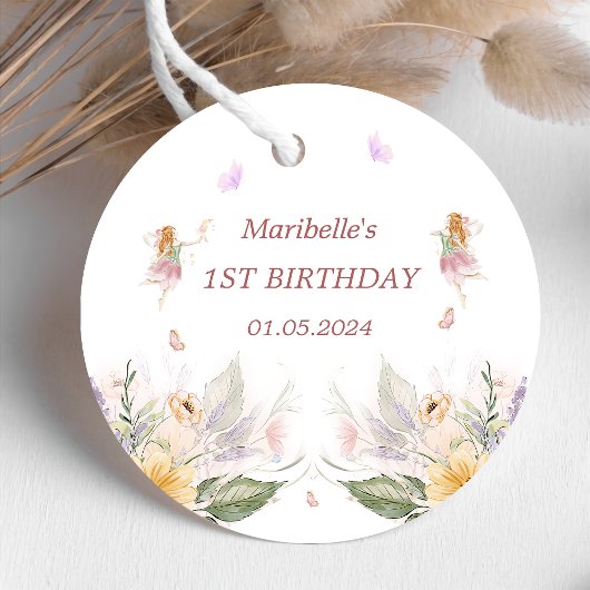 Fairy Girl Birthday Party Geschenkanhänger