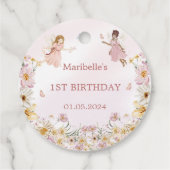 Fairy Girl Birthday Party Geschenkanhänger (Rückseite)