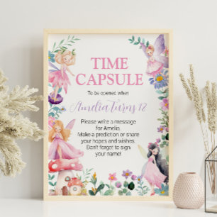 Fairy Girl Birthday Time Kapselunterschrift Poster