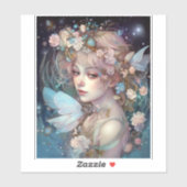 Fairy Girl Fantasy Art Aufkleber (Blatt)