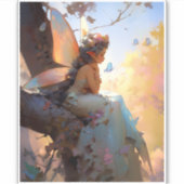 Fairy Girl Fantasy Art Aufkleber (Vorderseite)