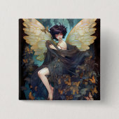 Fairy Girl Fantasy Art Button (Vorderseite)