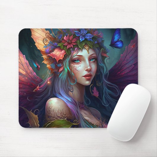 Fairy Girl Fantasy Art Mouse Pad Mousepad (Mit Mouse)