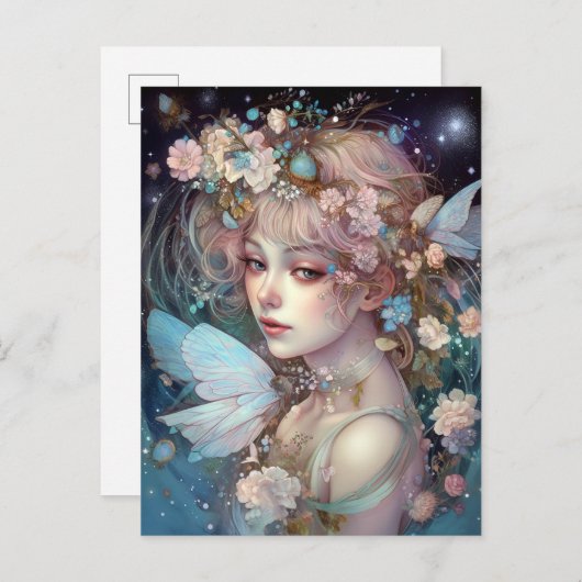 Fairy Girl Fantasy Art Postkarte (Vorne/Hinten)