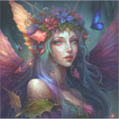 Fairy Girl Fantasy Art Sticker (Vorderseite)