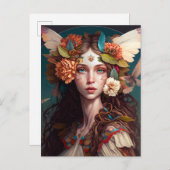 Fairy Girl Fantasy Postcard Postkarte (Vorne/Hinten)