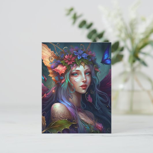 Fairy Girl Fantasy Postcard Postkarte (Stehend Vorderseite)