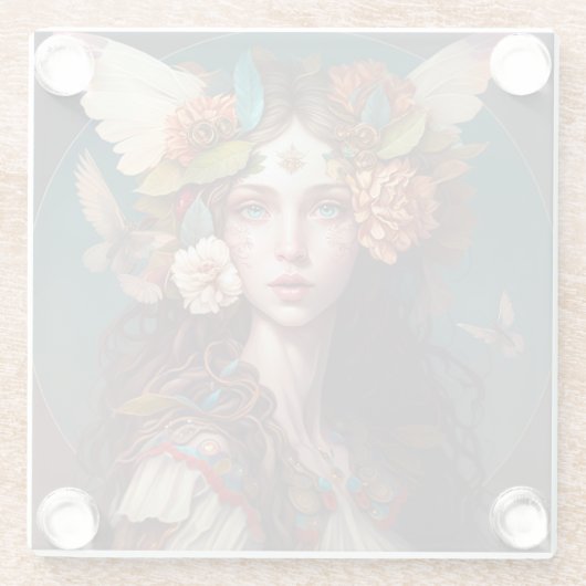 Fairy Girl Fantasy Untersetzer (Rückseite)