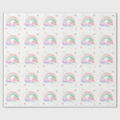 Fairy Girl Rainbow Magic Teapot Geburtstag Geschenkpapier (Flach)