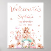 Fairy Girl Rainbow Magical Teapot Geburtstag Poster (Vorne)