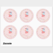 Fairy Girl Spring Floral Pink Danke Sticker (Blatt)