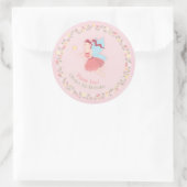Fairy Girl Spring Floral Pink Danke Sticker (Tasche)