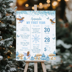 Fairy Girl Winter Garden Geburtstag Milestone Zeic Poster