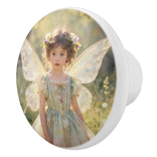 Fairy Girl with Butterfly| Fairytale Keramikknauf (Rechts)