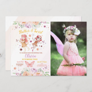 Fairy Girl's Birthday Party Fairies Foto Einladung
