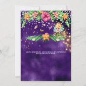 Fairy Girls Magie Glitzer Tropengarten funkeln Einladung (Rückseite)