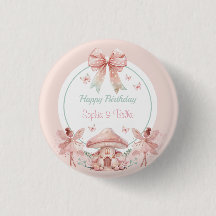 Fairy Girls Mushroom House Ribbon Twins Geburtstag