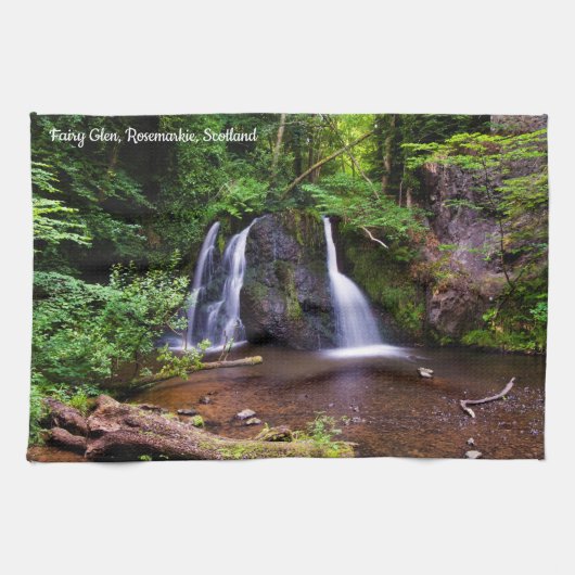 Fairy Glen Wasserfall Küche Teetuch Geschirrtuch (Horizontal)