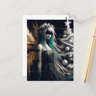 Fairy Glitch Christmas Postkarte