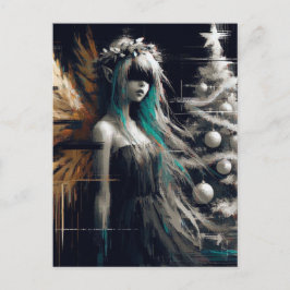 Fairy Glitch Christmas Postkarte