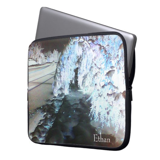 Fairy Glow Aquamarin Laptopschutzhülle (Vorderseite Links)