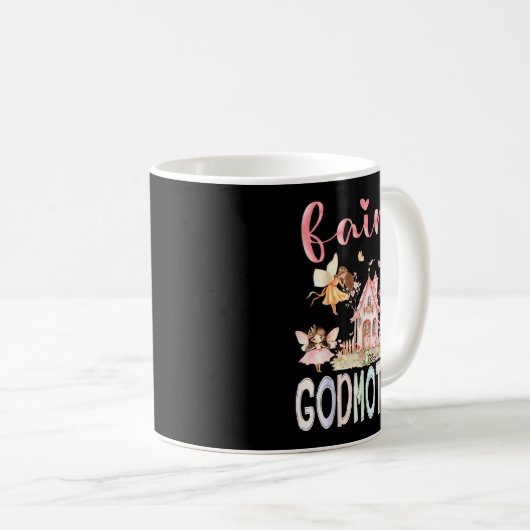 Fairy Godmother Magical Floral Funny Birthday Girl Kaffeetasse (VorderseiteRechts)