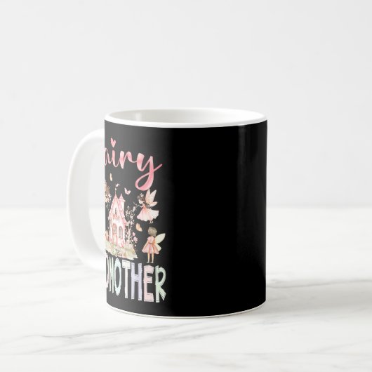Fairy Godmother Magical Floral Funny Birthday Girl Kaffeetasse (Vorderseite Links)