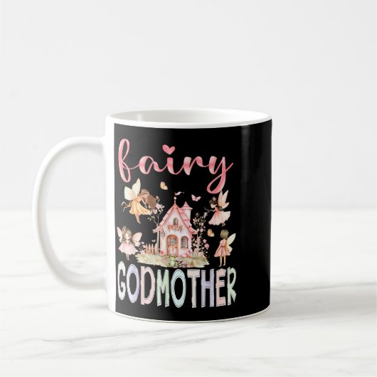 Fairy Godmother Magical Floral Funny Birthday Girl Kaffeetasse (Links)