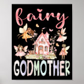 Fairy Godmother Magical Floral Funny Birthday Girl Poster (Vorne)
