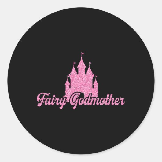 Fairy Godmutter für Mütter oder Eltern Runder Aufkleber (Vorderseite)
