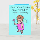 Fairy Godmutter & GodVater auf der sonnigen Geburt Karte (Gelbe Blume)