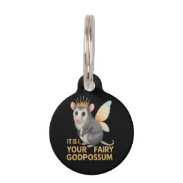 Fairy Godpossum Niedlich Opossum mit Kronen und Fl Haustiermarke