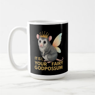 Fairy Godpossum Niedlich Opossum mit Kronen und Fl Kaffeetasse