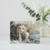 Fairy Gold Wings Red Christmas Ornaments Postkarte (Stehend Vorderseite)