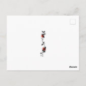 Fairy Gold Wings Red Christmas Ornaments Postkarte (Rückseite)