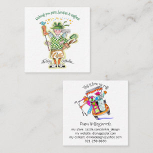 Fairy Golfmutter Business Card Quadratische Visitenkarte
