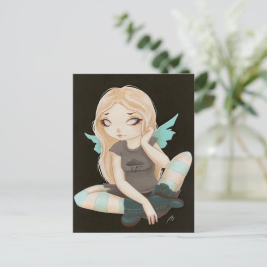 FAIRY GOTH Sturmblitz Postkarte (Stehend Vorderseite)