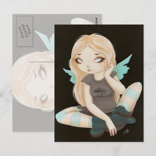 FAIRY GOTH Sturmblitz Postkarte (Vorne/Hinten)