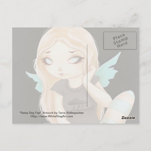 FAIRY GOTH Sturmblitz Postkarte (Rückseite)