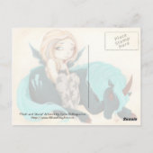 FAIRY GOTH UNICORN storm lightning Postkarte (Rückseite)