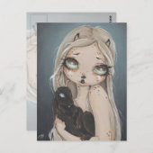 Fairy gothic jackalope Fantasy Art Postcard Postkarte (Vorne/Hinten)