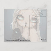 Fairy gothic jackalope Fantasy Art Postcard Postkarte (Rückseite)