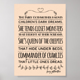 Fairy Gothmother "Königin der Gruseligen" Kinderzi Poster