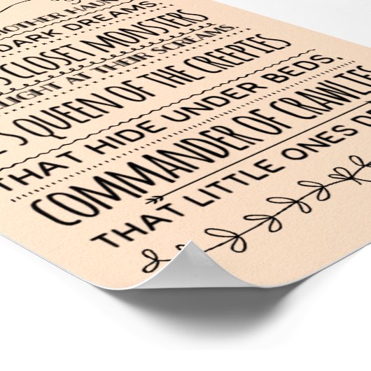 Fairy Gothmutter "Königin der Creepies" Kinderzimm Poster (Ecke)