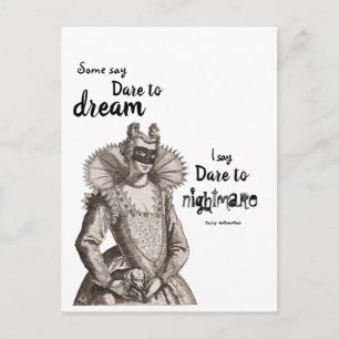 Fairy Gothmutter wagt Postkarte zum Albtraum