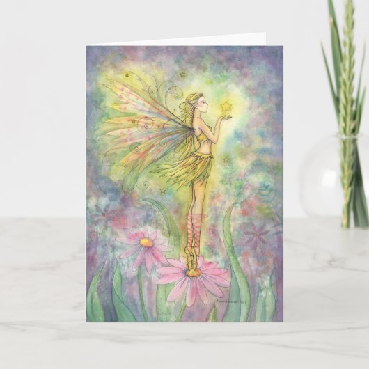 Fairy Greeting Card Golden Star Karte (Vorderseite)