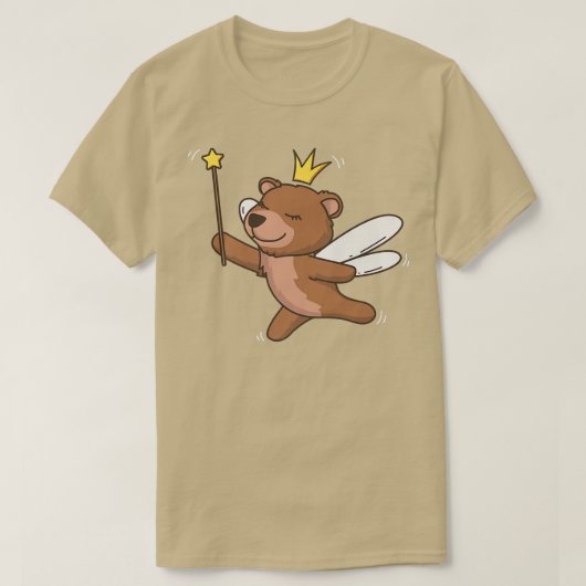 Fairy Grizzly Bear Wildlife Mystical Animal Fairy T-Shirt (Design vorne)