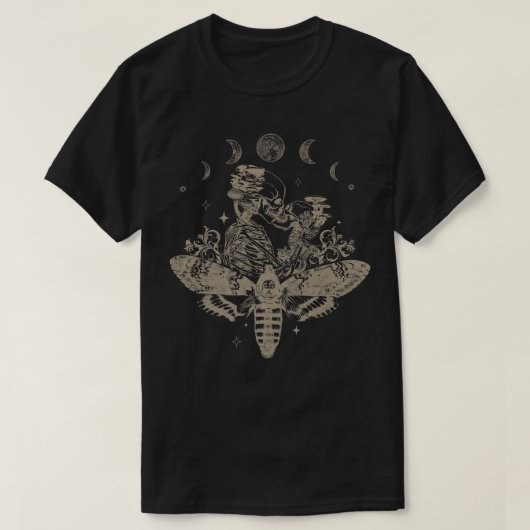 Fairy Grunge Fairycore Ästhetisches Skelett Goth L T-Shirt (Design vorne)